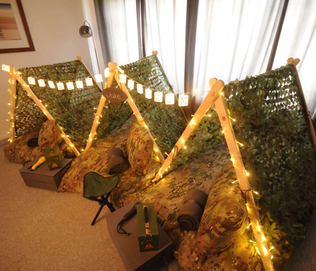 camo teepee sleepover tent